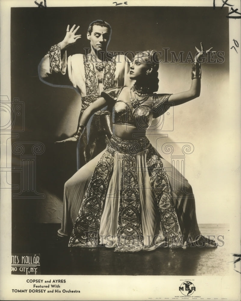 1949 Press Photo Bob Copsey and Marjorie Ayres, Variety Show Performers-Historic Images