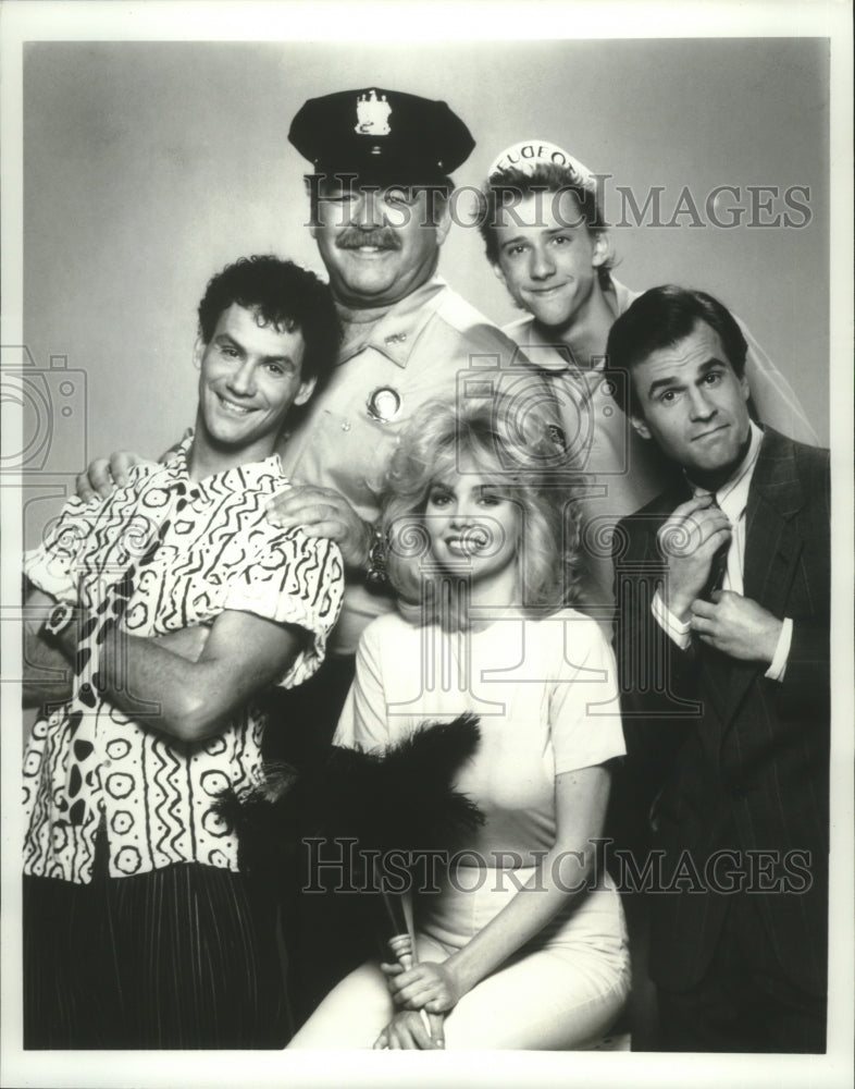 1987 Teri Copley, Tom Villard & John Hillner on We Got It Made. - Historic Images