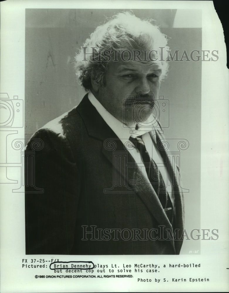 1985 Press Photo Brian Dennehy stars in F/X. - nop20663-Historic Images