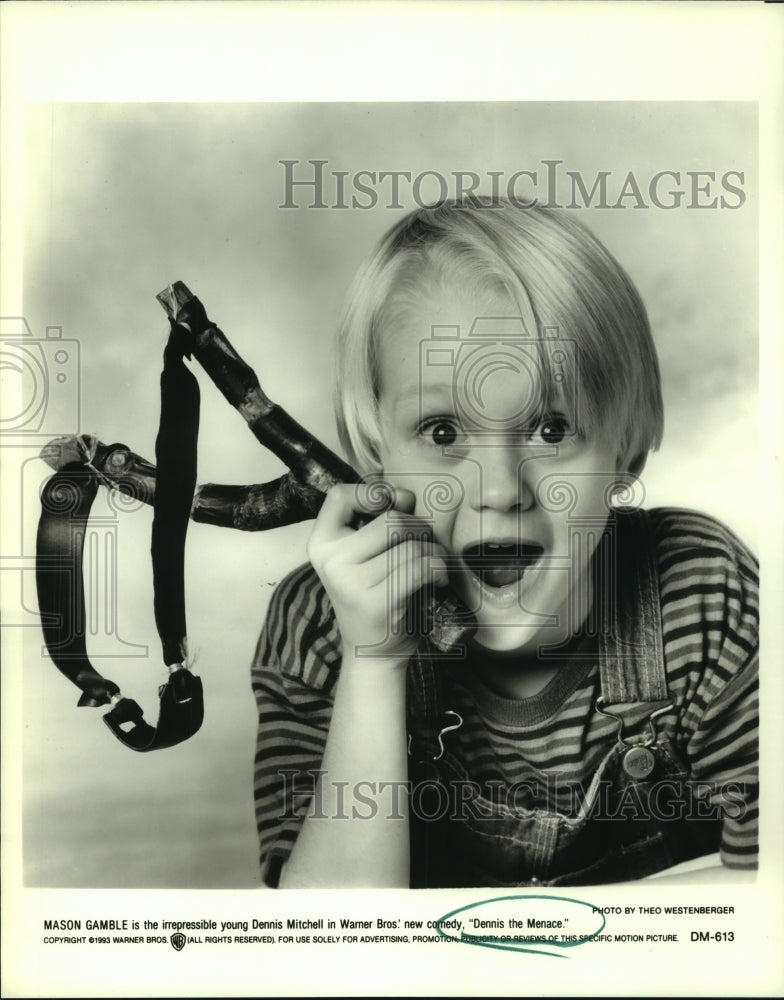 1993 Press Photo Mason Gamble stars in the title role in Dennis the Menace.-Historic Images