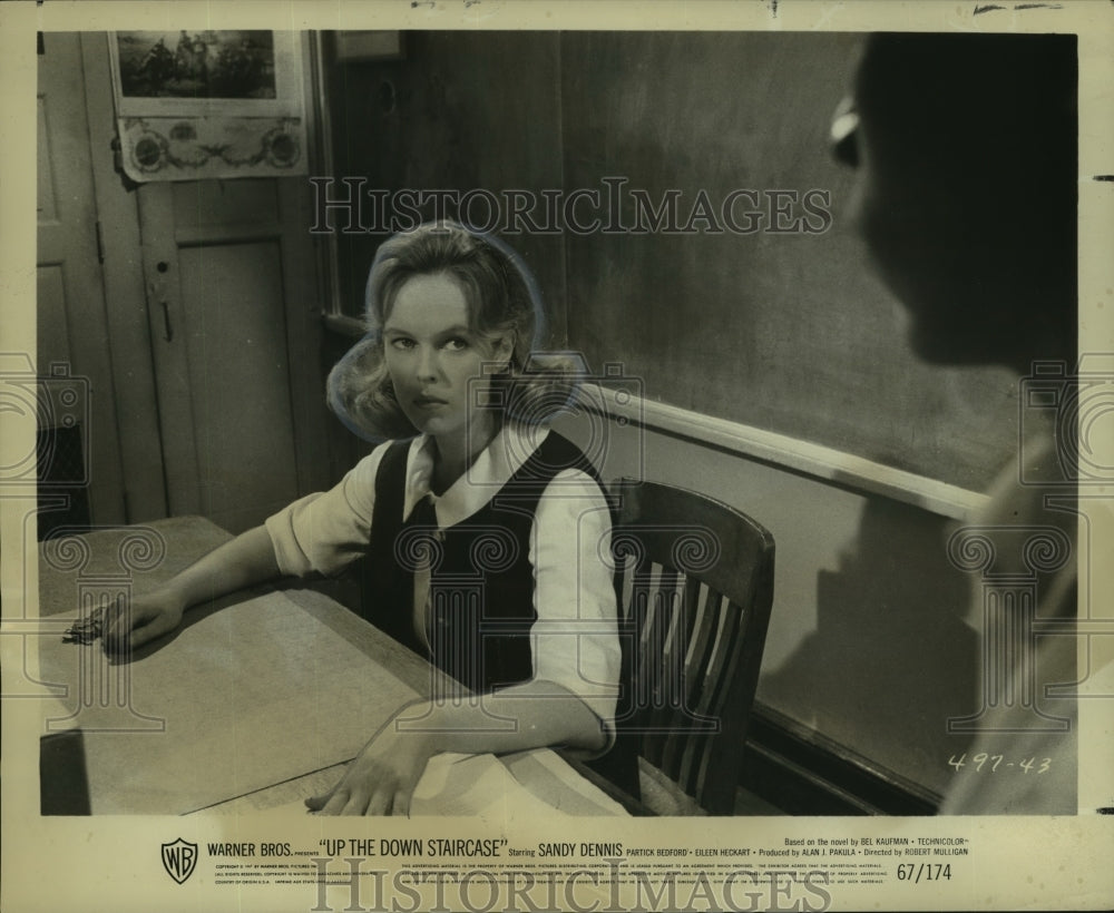 1967 Actress Sandy Dennis in &quot;Up the Down Staircase&quot; Movie - Historic Images