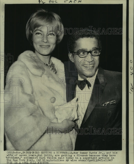 1961 Sammy Davis Jr. and wife, May Britt, in a file photograph. - Historic Images