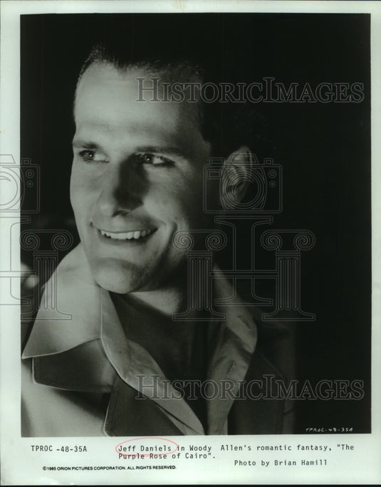1985 Press Photo Jeff Daniels stars in The Purple Rose of Cairo. - nop21703 - Historic Images