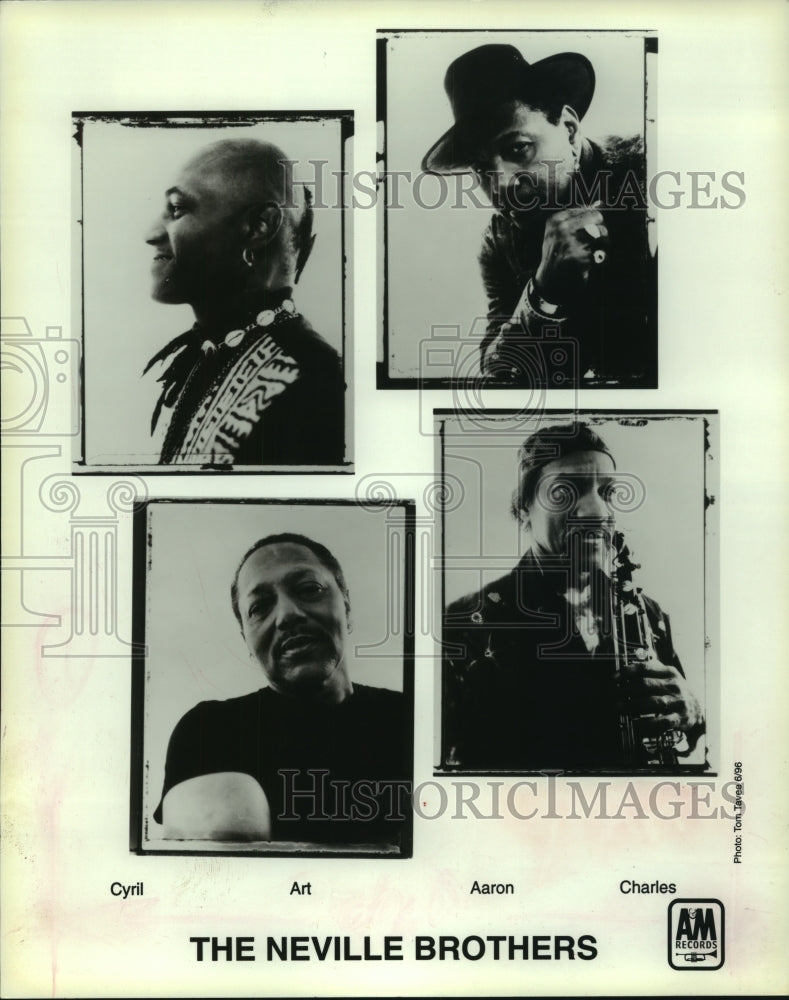 1996 Press Photo Charles, Aaron, Cyril and Art Neville of The Neville Brothers. - Historic Images