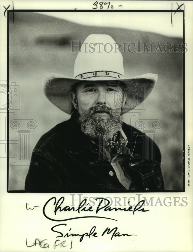 1991 Charlie Daniels, country singer, songwriter and musician. - Historic Images