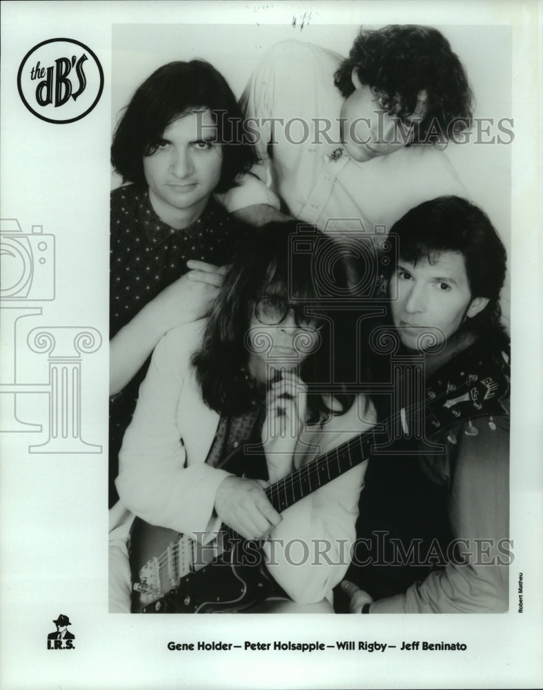 1987 Press Photo Jeff Beninato, Gene Holder, Peter Holsapple &amp; Will Rigby of DBs - Historic Images