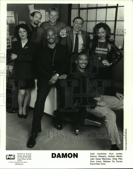 1998 Damon Wayans, Andrea Martin & Greg Pitts on Damon, on Fox. - Historic Images