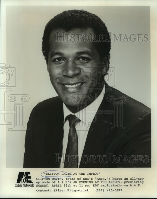 Press Photo Clifton Davis hosts A&E's An Evening at the Improv. - nop21973 - Historic Images