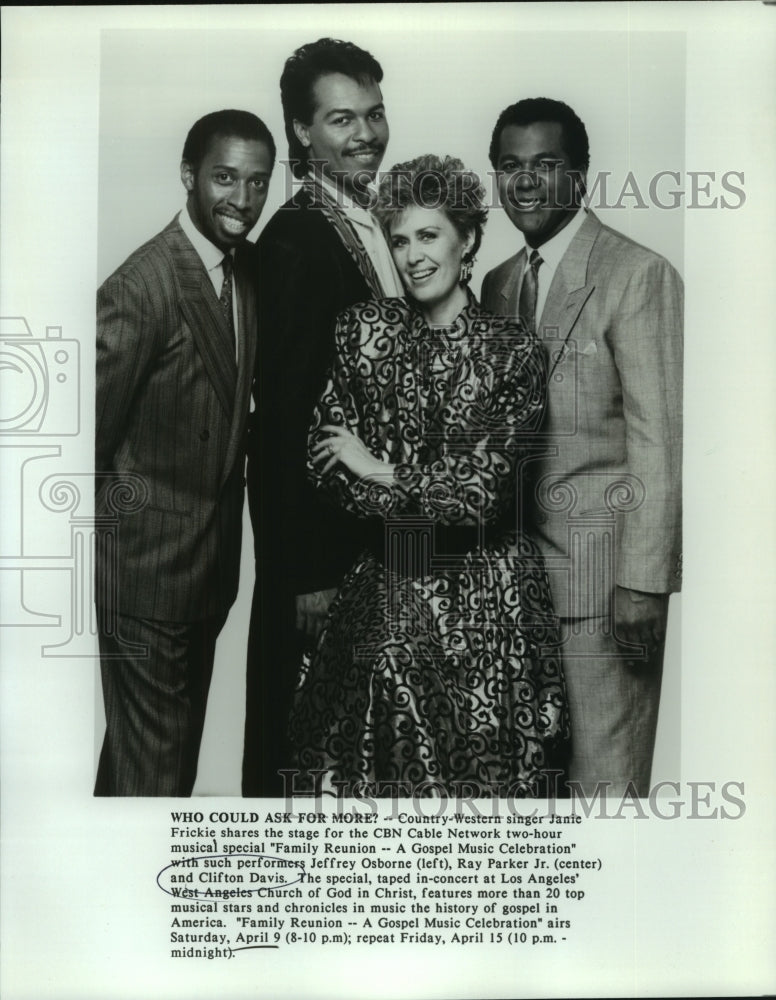 1988 Clifton Davis&amp; Ray Parker Jr. on Family Reunion, on CBN. - Historic Images