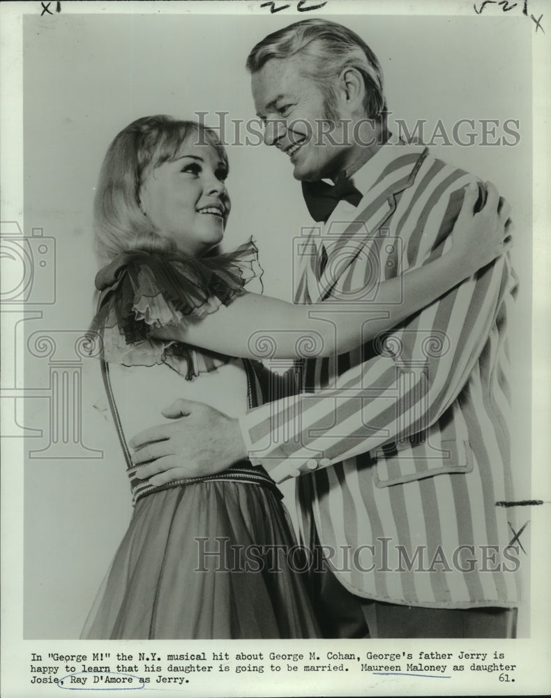 1970 Actors Maureen Maloney and Ray D&#39;Amore In &quot;George M!&quot; Musical - Historic Images