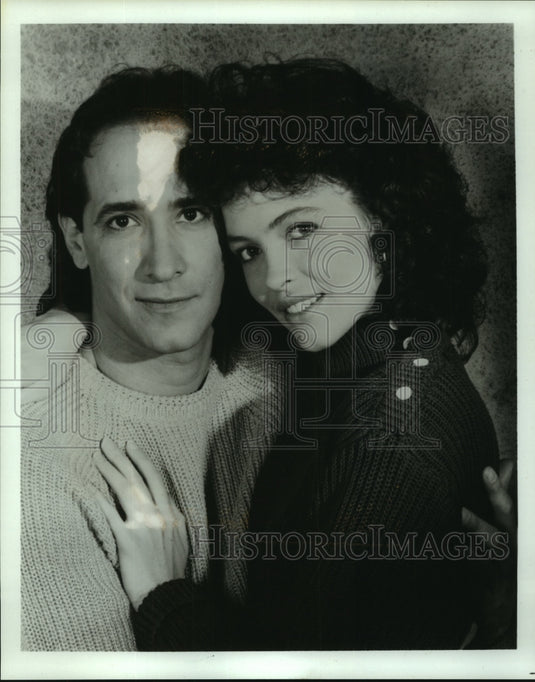 1991 Press Photo Matthew Lawrence and Mary Page Keller on Duet, on Fox. - Historic Images