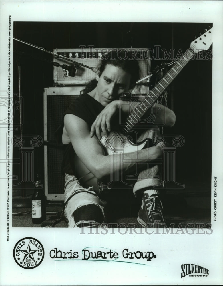 1994 Press Photo Chris Duarte, blues rock singer, songwriter and guitarist. - Historic Images