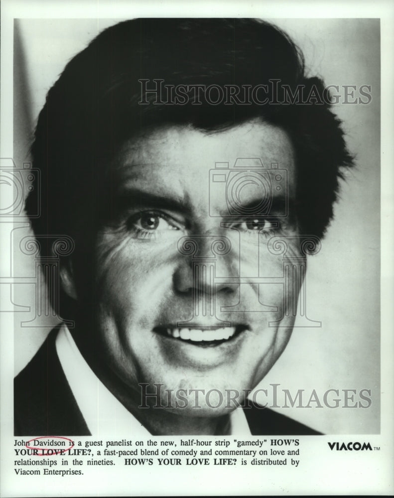 Press Photo John Davidson, guest panelist on How&#39;s Your Love Life? - nop22215 - Historic Images