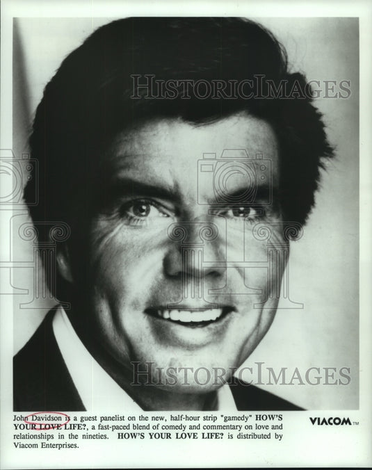 Press Photo John Davidson, guest panelist on How's Your Love Life? - nop22215 - Historic Images