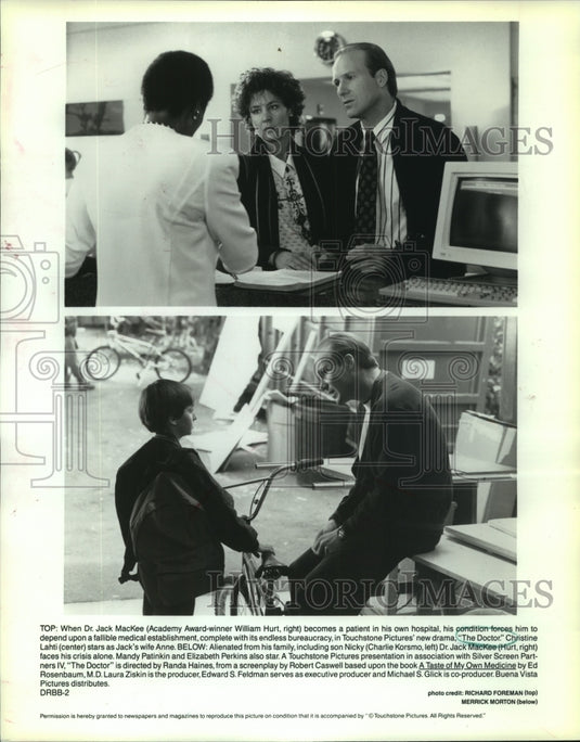1991 Press Photo William Hurt and Christine Lahti star in "The Doctor"-Historic Images