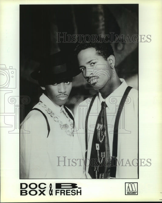 1990 Press Photo Musical Artists Doc Box & B Fresh - nop22278 - Historic Images