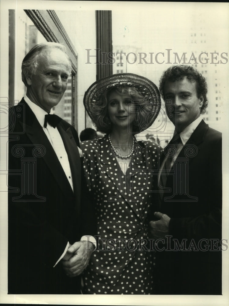 1990 Press Photo Blythe Danner and Kevin Dobson in Money, Power, Murder, on CBS. - Historic Images