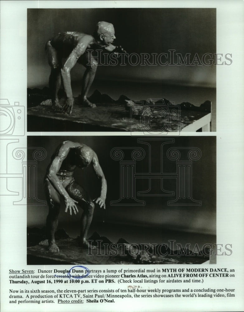 1990 Press Photo Dancer Douglas Dunn in Myth of Modern Dance, on PBS. - Historic Images