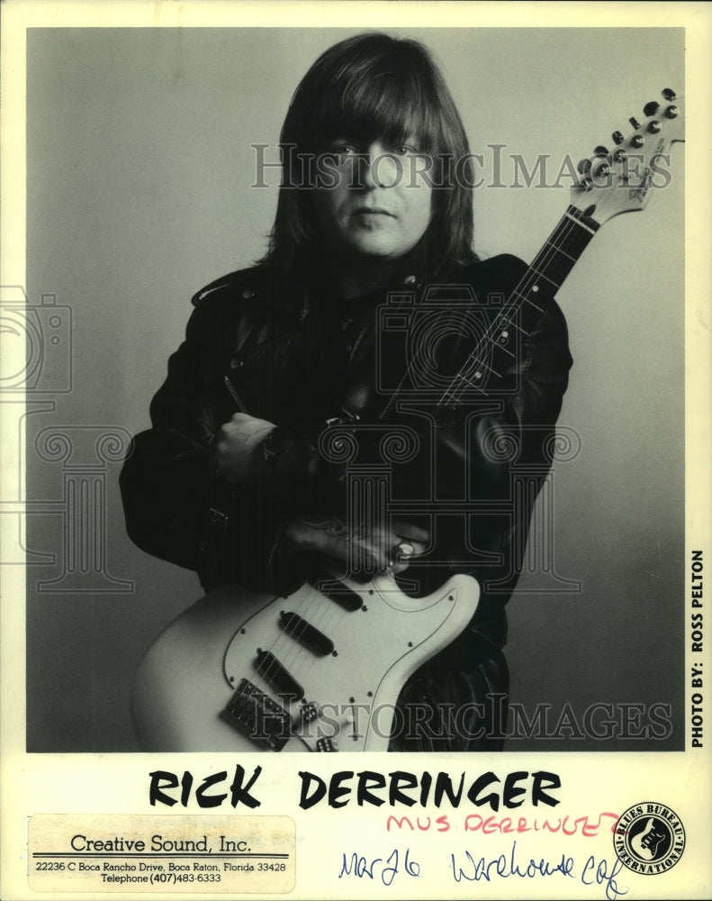 1994 Press Photo Rick Derringer, blues rock singer, songwriter and guitarist. - Historic Images