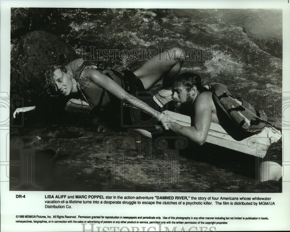 Press Photo Lisa Aliff and Marc Poppel in Damned River - nop22585 - Historic Images