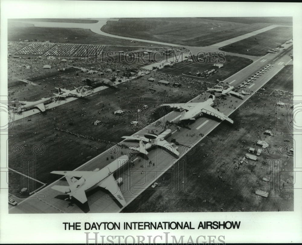 1988 Press Photo Aerial view of the The Dayton International Airshow - Historic Images