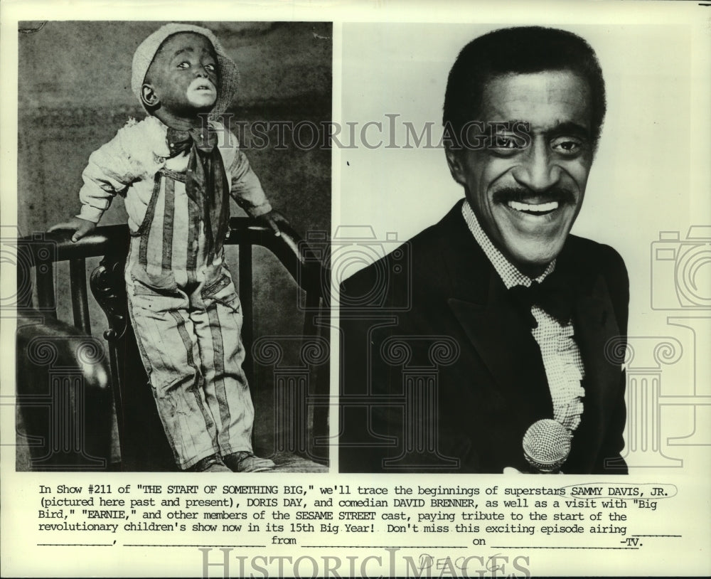 1985 Press Photo &quot;The Start Of Something Big&quot; featuring Sammy Davis Jr. - Historic Images