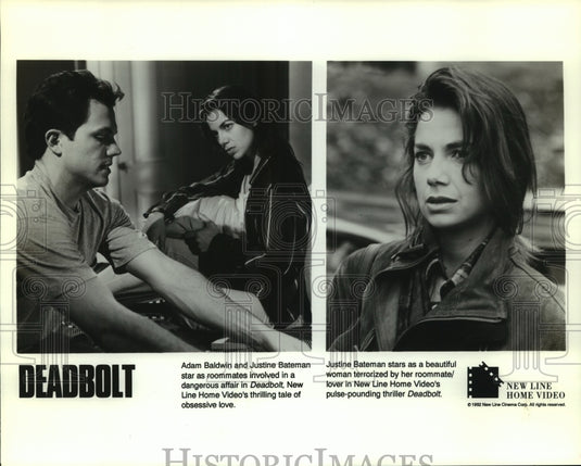 1992 Press Photo Adam Baldwin and Justin Bateman star in Deadbolt. - nop22729 - Historic Images