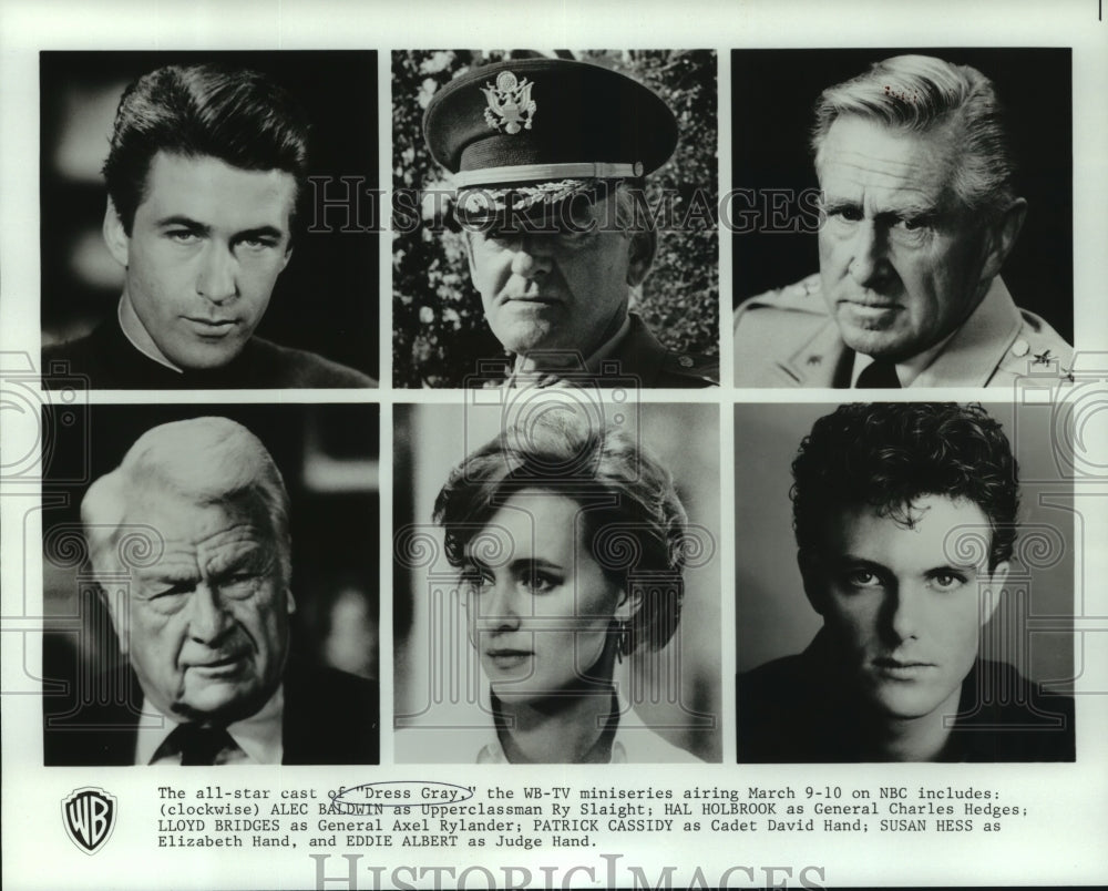 1986 Alec Baldwin, Hal Holbrook &amp; Lloyd Bridges in Dress Gray on NBC - Historic Images