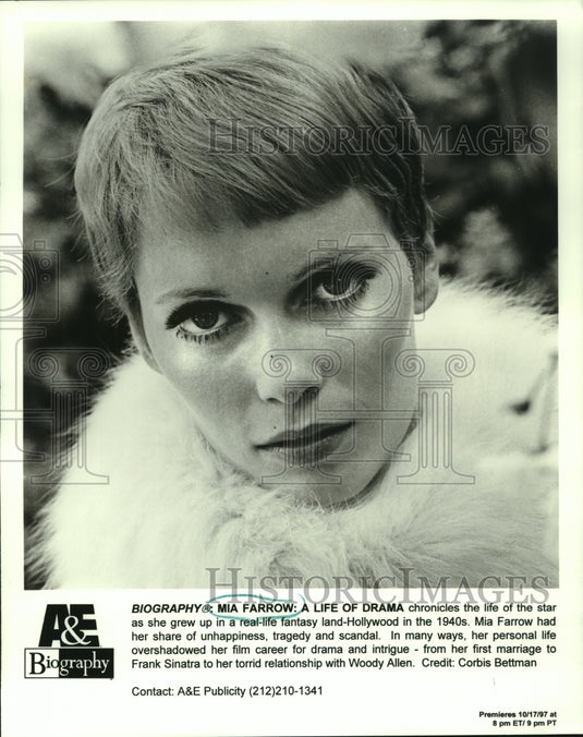 1997 Biography: Mia Farrow: A Life Of Drama featured on A&E - Historic Images