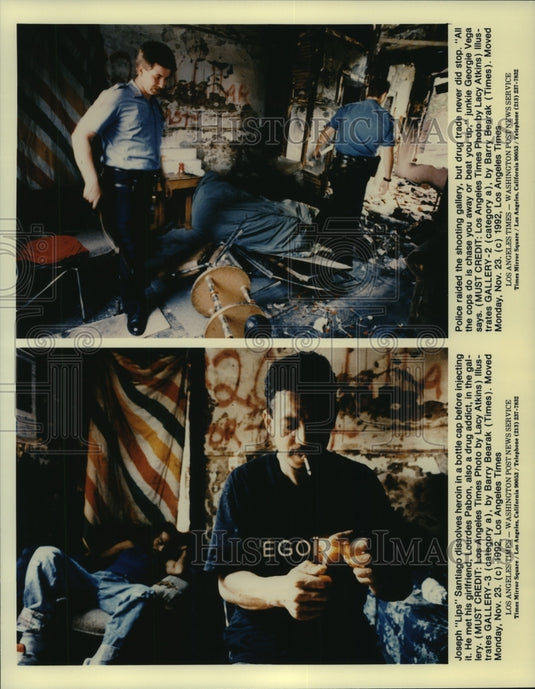1992 Press Photo An in depth feature of the drug users and drug trade in America-Historic Images
