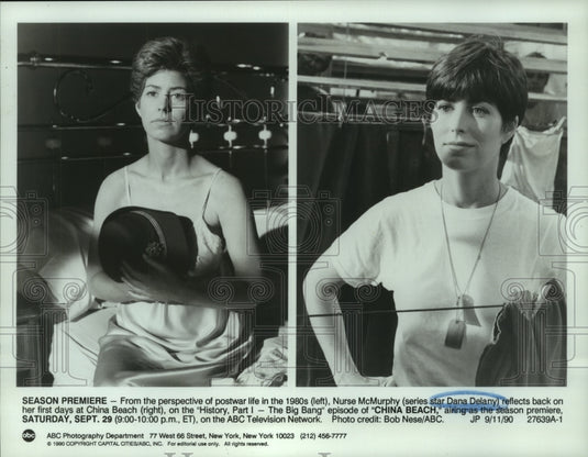 1990 Press Photo Actress Dana Delany as Nurse in "China Beach" - nop24117 - Historic Images