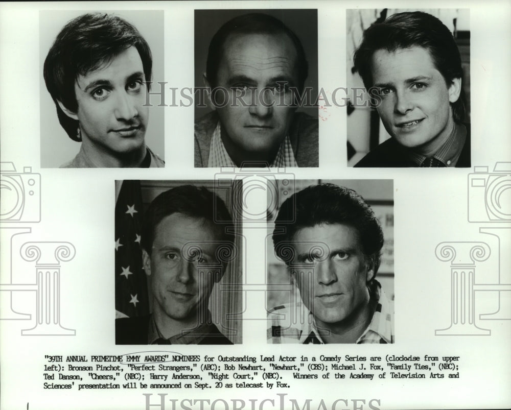 1987 Press Photo Emmy Awards Outstanding Lead Actor in Comedy Series Nominees - Historic Images