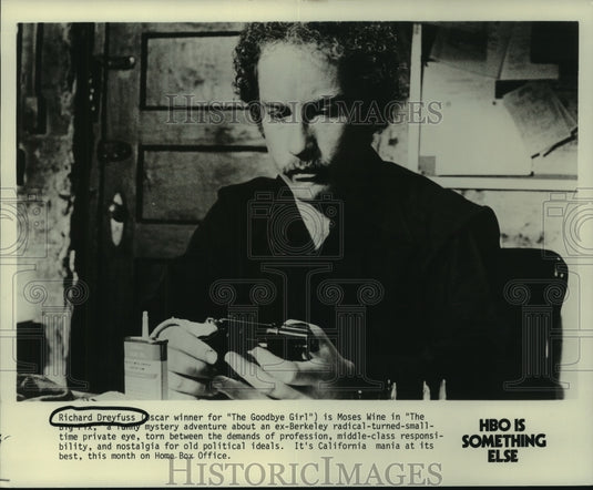 1979 Press Photo Actor Richard Dreyfuss As Moses Wine In "The Big Fix" Movie - Historic Images