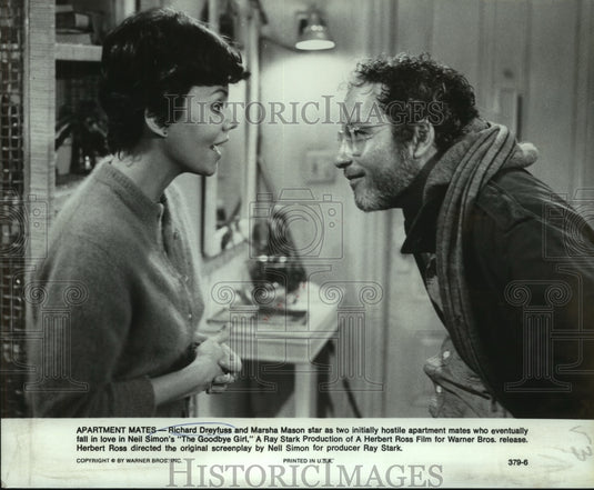 1977 Press Photo Actors Richard Dreyfuss, Marsha Mason in "The Goodbye Girl" - Historic Images