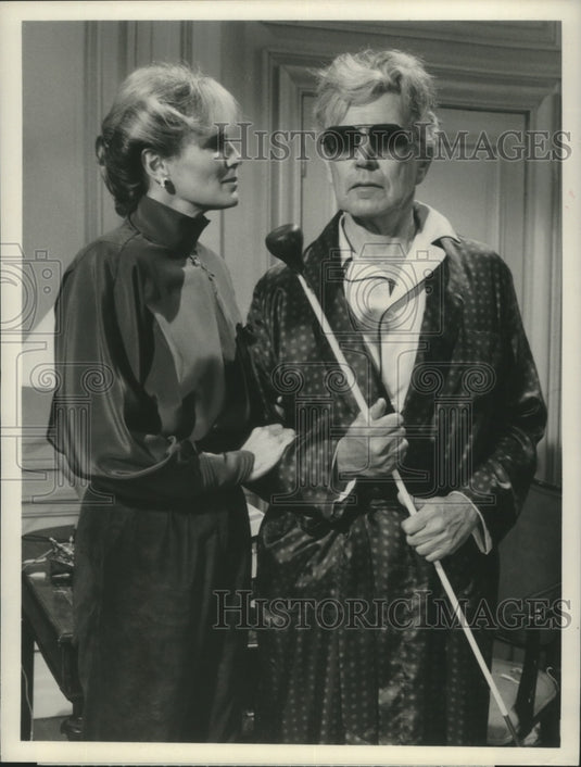 1982 Press Photo John Forsythe and Linda Evans, "Dynasty" - nop24494 - Historic Images