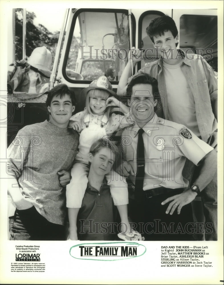 1991 Gregory Harrison and cast of &quot;The Family Man&quot; - Historic Images