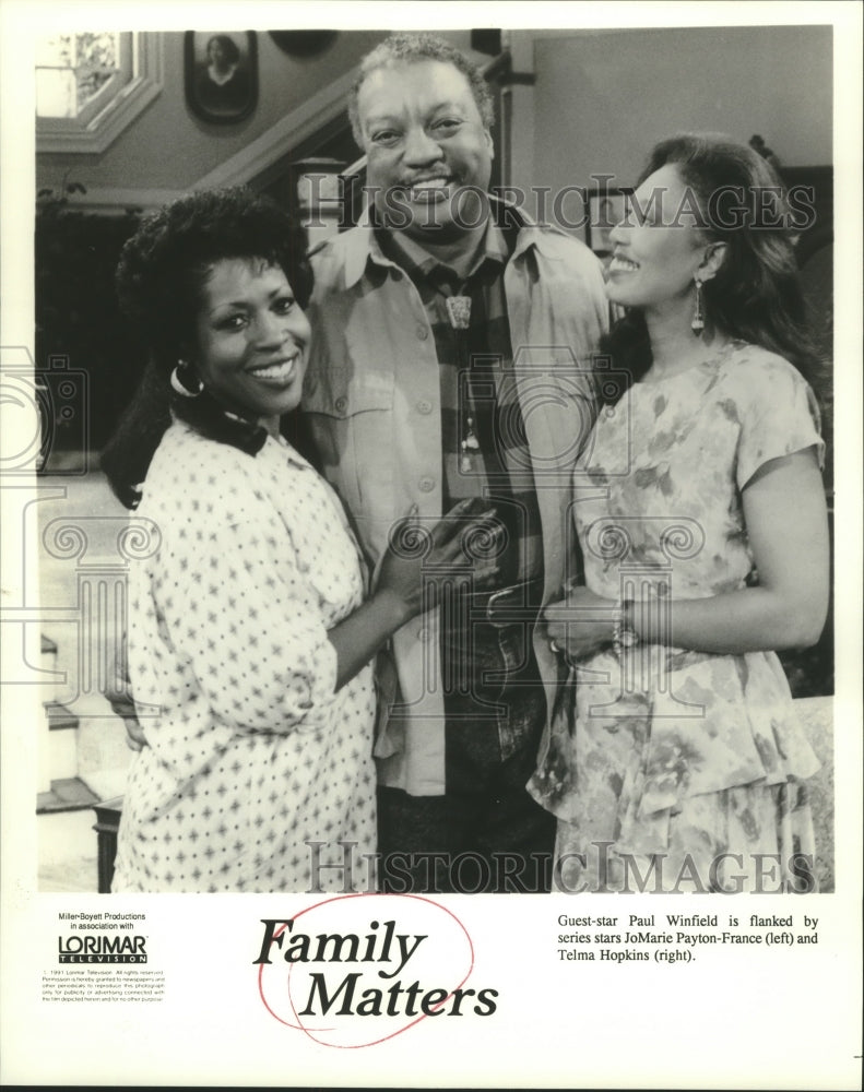 1991 Press Photo Paul Winfield guest-stars, &quot;Family Matters&quot; - nop24568 - Historic Images