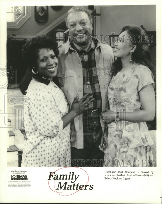 1991 Press Photo Paul Winfield guest-stars, "Family Matters" - nop24568 - Historic Images