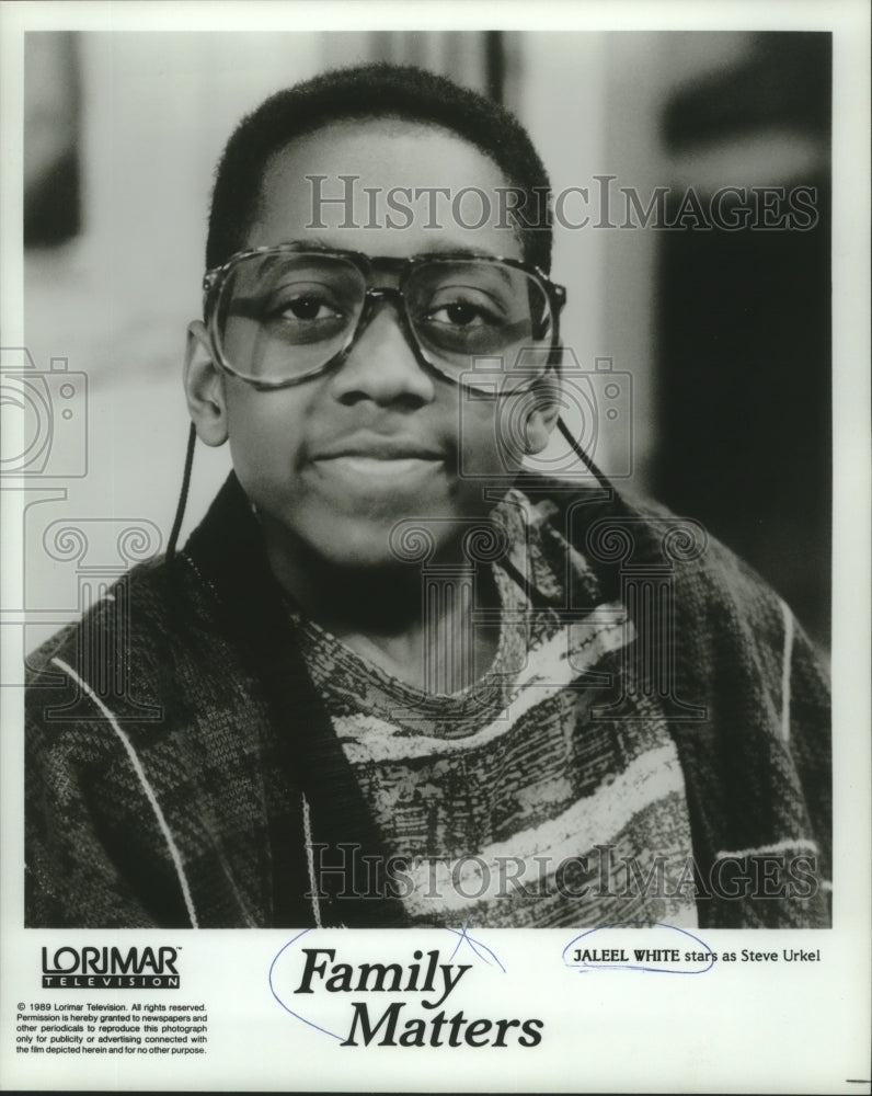 1989 Jaleel White stars as Steve Urkel, &quot;Family Matters&quot; - Historic Images