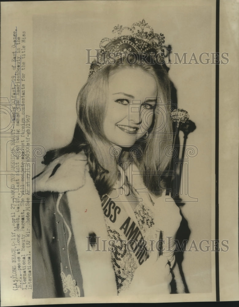 1967 Press Photo Pamela Belfast, Miss American Beauty - nop24816-Historic Images