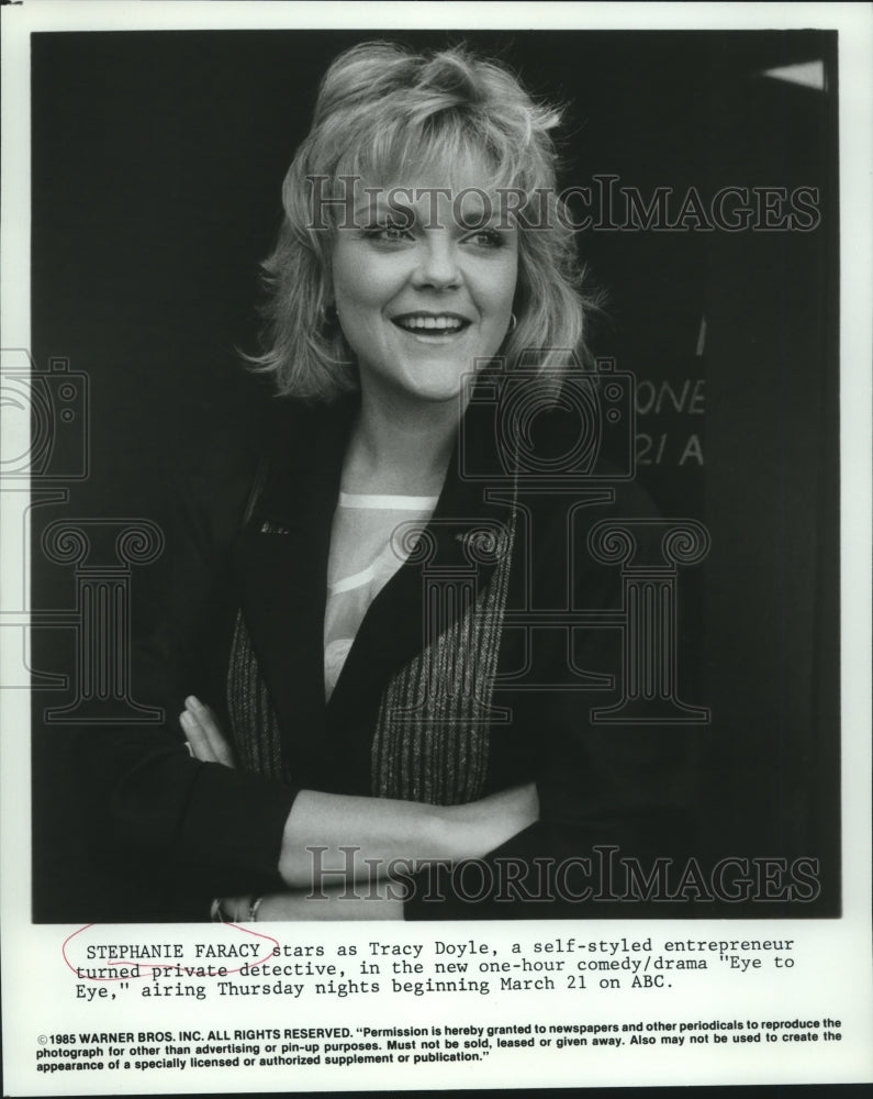 1985 Stephanie Faracy stars as Tracy Doyle, &quot;Eye to Eye&quot; - Historic Images