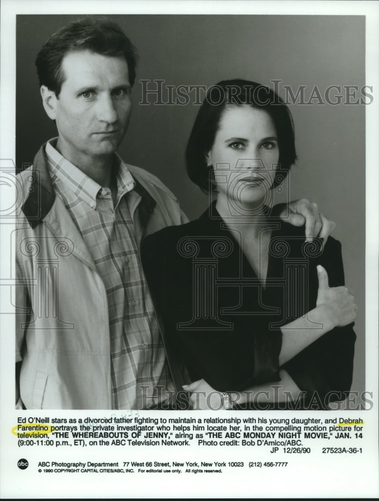 1991 Ed O'Neil and Debrah Farentino, "The Whereabouts of Jenny" - Historic Images