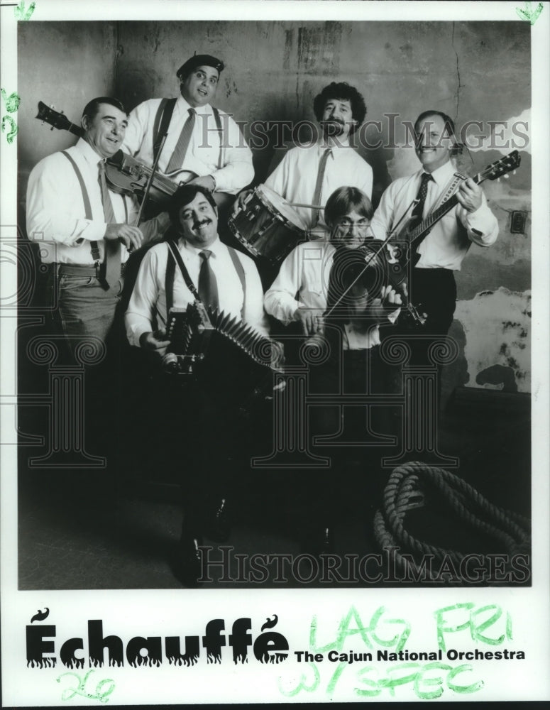 1988 Press Photo Echauffe, The Cajun National Orchestra nop24904