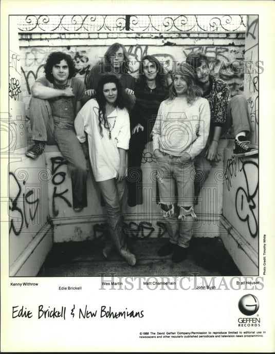 1988 Press Photo Edie Brickell & New Bohemians, band members - nop24910-Historic Images
