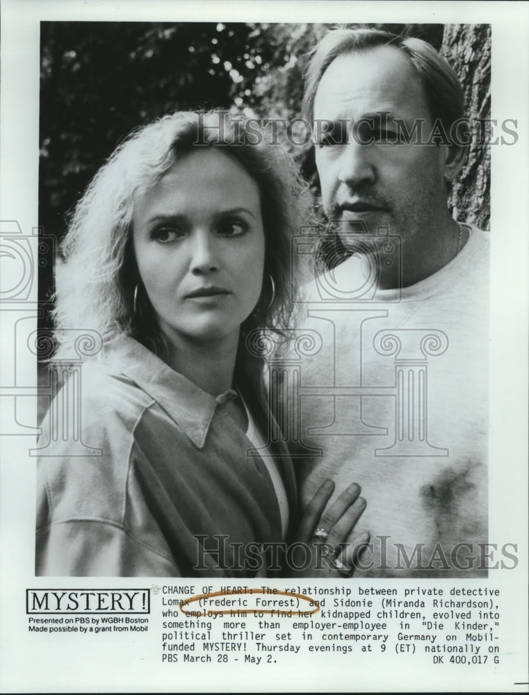 1991 Press Photo Frederic Forrest and Miranda Richardson, &quot;Die Kinder&quot; - Historic Images