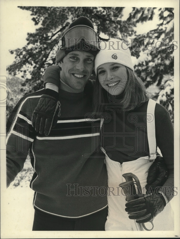 1978 Press Photo Charles Frank and Deborah Raffin, &quot;Ski Lift To Death&quot;-Historic Images