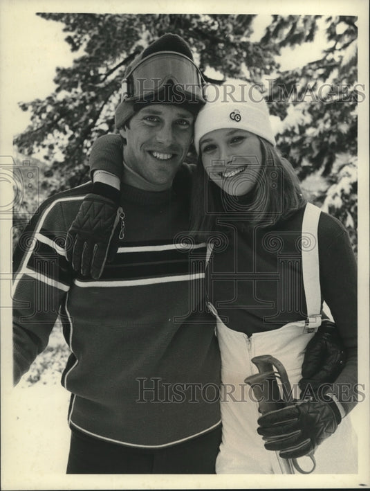 1978 Press Photo Charles Frank and Deborah Raffin, "Ski Lift To Death"-Historic Images