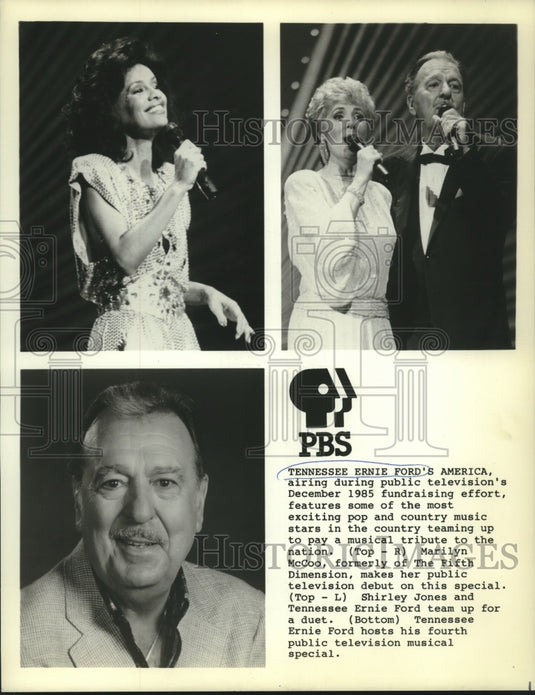1986 Press Photo Tennessee Ernie Ford, "Tennessee Ernie Ford's America" - Historic Images