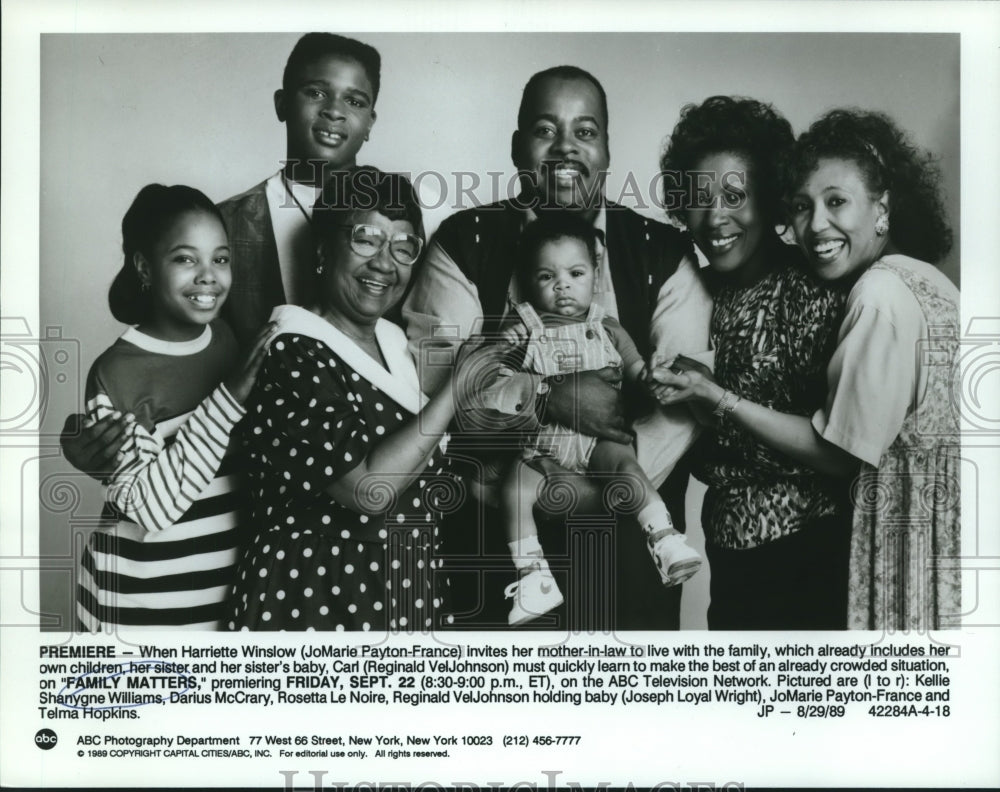 1989 Press Photo Reginald VelJohnson and family, "Family Matters" - nop25520- Historic Images