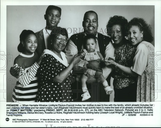 1989 Press Photo Reginald VelJohnson and family, "Family Matters" - nop25520- Historic Images